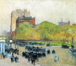Spring morning in the heart of the city
